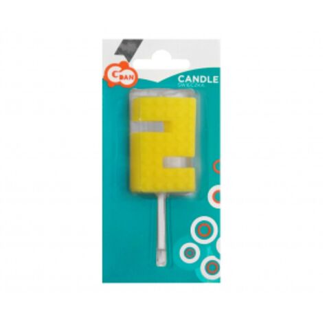 Bougie d'anniversaire Blocks, numéro 2, hauteur 5,5 cm