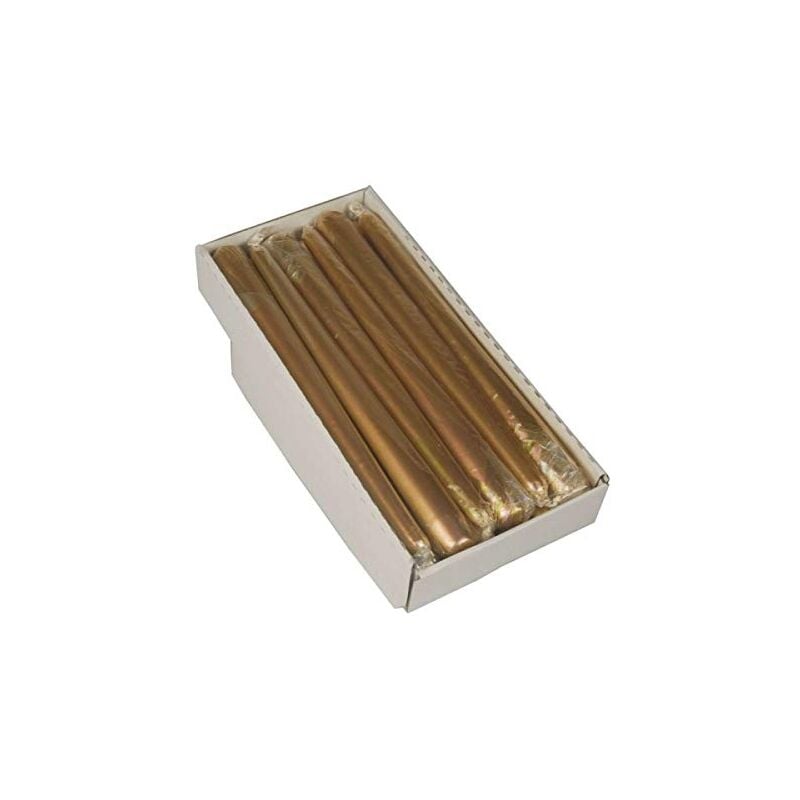 Bougie pointue - doré - quantité : 1 pièce ou 12 pièces - quantité : 1 pièce ou 12 pièces Papstar 82654