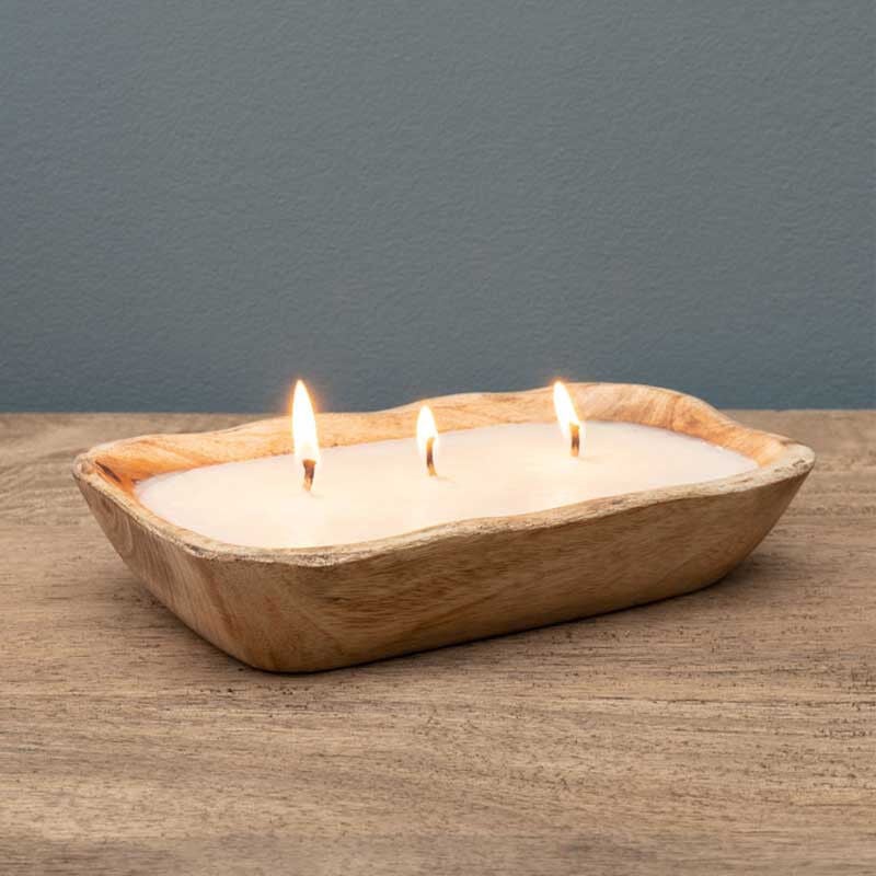 Chehoma - Bougie de soja dans pot en manguier organic 23x15cm