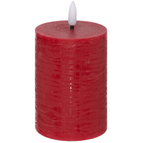 Bougie Déco à LED "Molia" 13cm Rouge