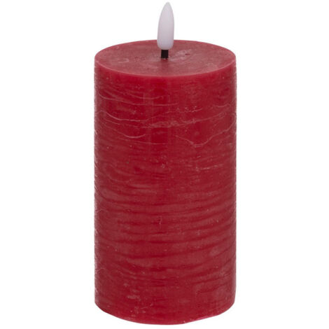 Bougie Déco à LED "Molia" 15cm Rouge