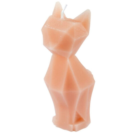 Bougie Déco Chat "Arty" 13cm Blush