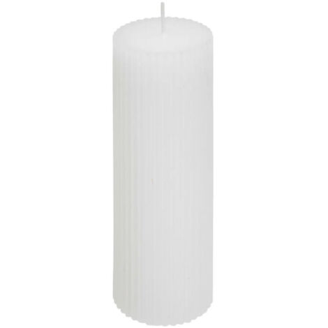 Bougie Déco "Demi" 14cm Blanc