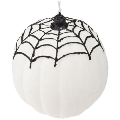 Bougie Déco "Toile d'Araignée" 6cm Blanc & Noir
