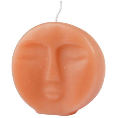 Bougie Déco Visage "Arty" 9cm Blush