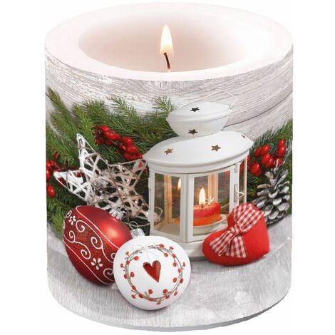 Bougie décorative lanterne de noël