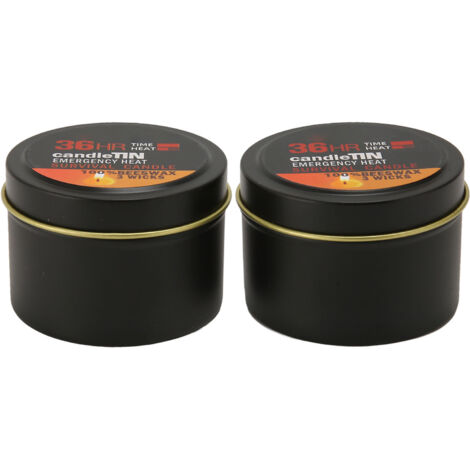 Bougie d'urgence 36 heures à 3 mèches, longue durée en cire d'abeille pour camping, randonnée et survie, parfumée, lot de 2 pièces