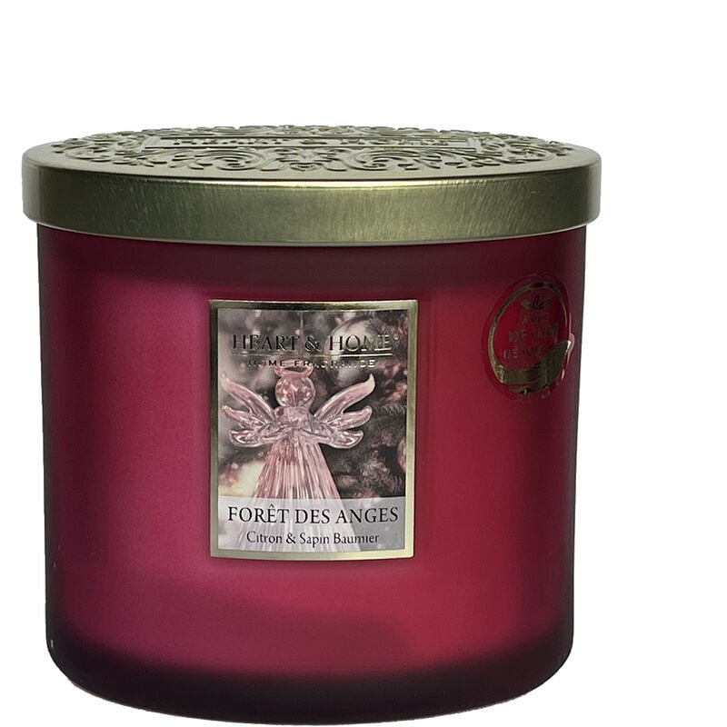 Bougie ellipse 2 mèches heart and home foret des anges