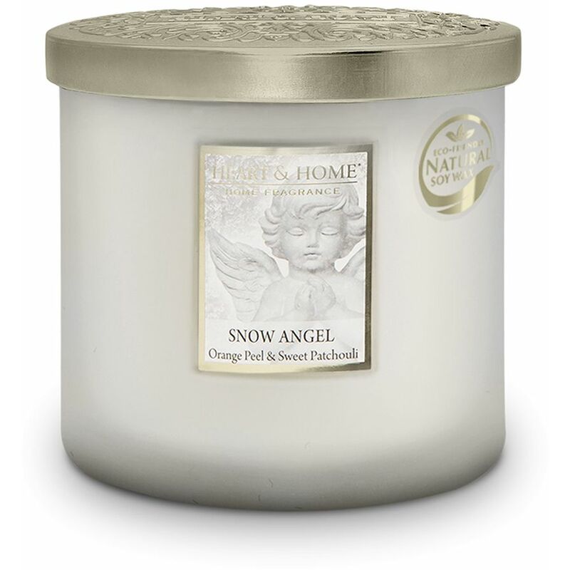 Bougie ellipse 2 mèches heart and home ange d'hiver