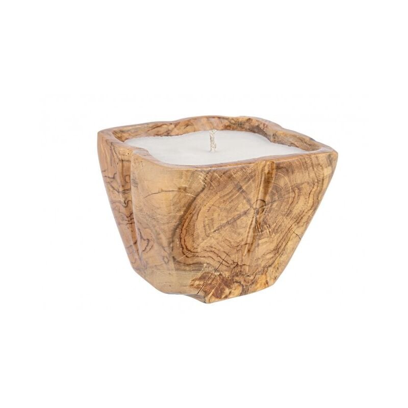 Bougie en bois 25x25x20h