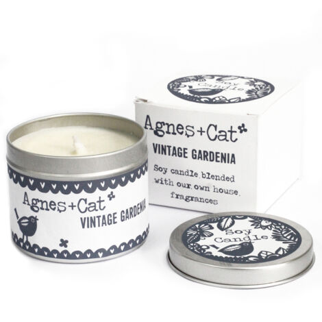 Bougie en étain - Gardénia Vintage- Vendu par 1