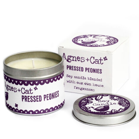 Bougie en étain - Pivoine pressée- Vendu par 1