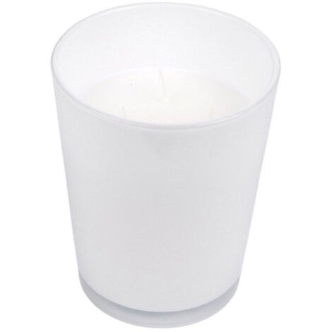 Bougie en Verre Parfumée Design "Élégant" 16cm Blanc