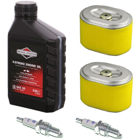 Bougie + filtre + huile pour générateur ou pompe à eau avec moteur 4 temps 5,5–6,5 CV