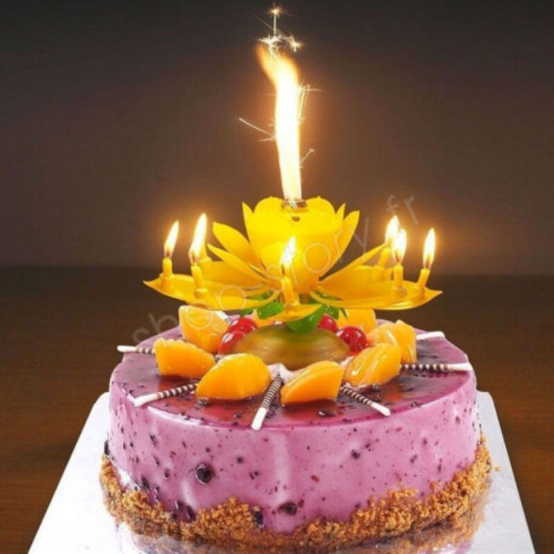 Bougie-Fleur d'Anniversaire