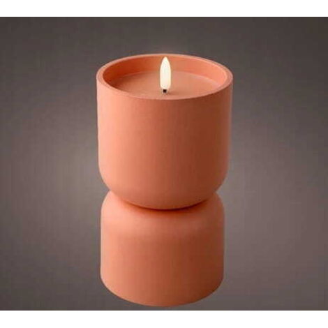 Bougie LED décorative en terre cuite 16,5 cm