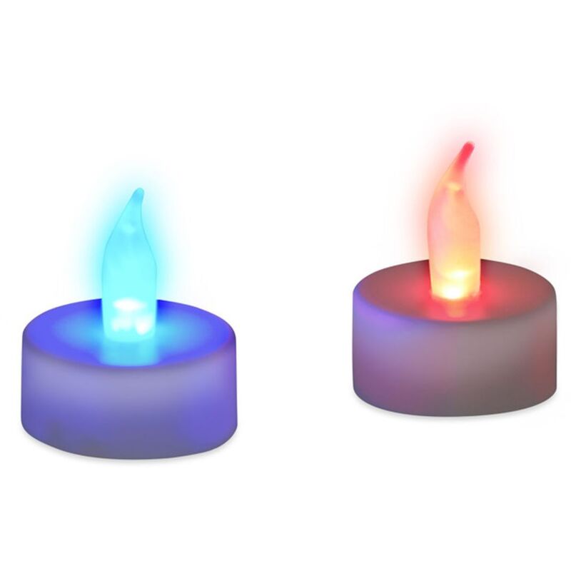 Bougie LED Flamme changement couleurs Lot de 48 Bougie de Table électrique déco fête Piles, coloré