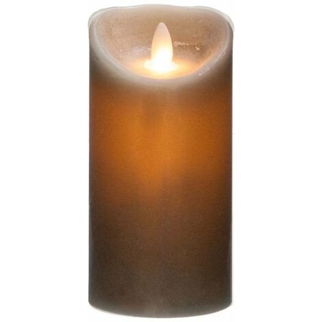Bougie LED Flamme Vacillante à piles 445g Gris - Gris - SILUMEN