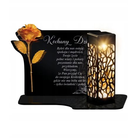Bougie LED solaire « Rose éternelle » pour la tombe de la Toussaint (pour les grands-parents)