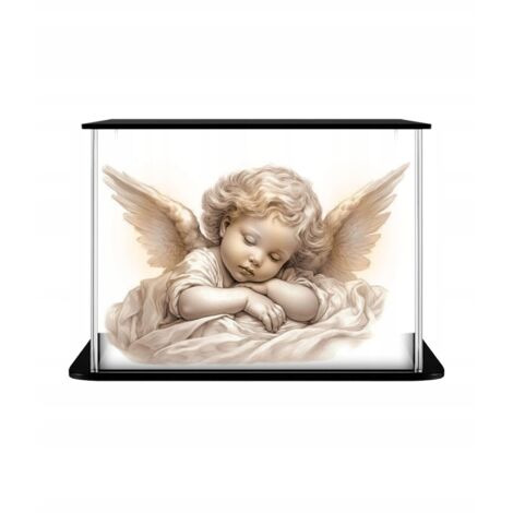 Bougie LED + statuette pour la tombe à l'occasion de la Toussaint - Ange Premium