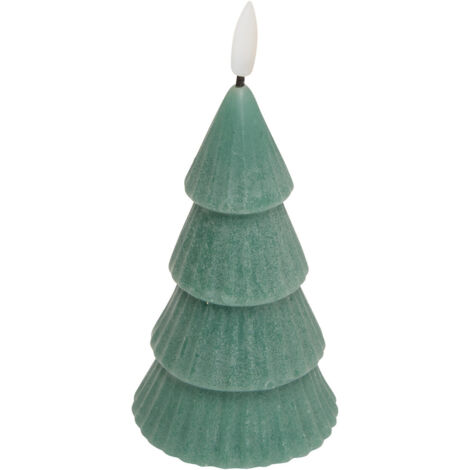 Bougie lumineuse à LED forme Sapin H 15.5 cm Vert - Feeric Christmas