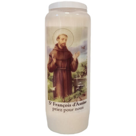 Bougie neuvaine Saint-François d'Assise