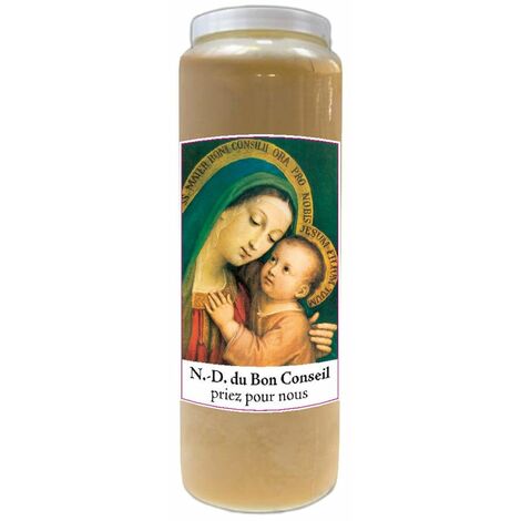 Bougie Notre Dame du Bon Conseil neuvaine