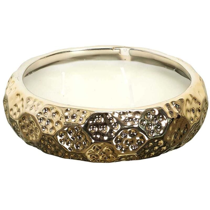 Bougie parfumée en céramique or du temps 3 mèches