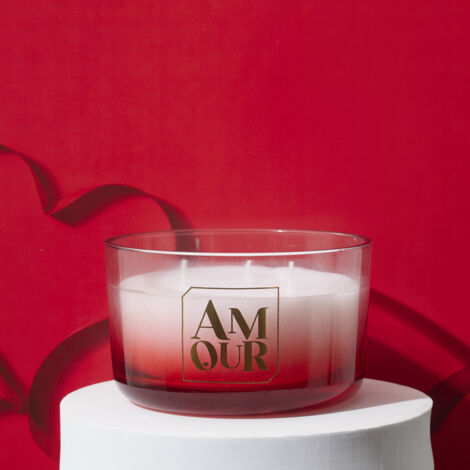 Bougie Parfumee 3 Meches Coffret Cadeau Amour