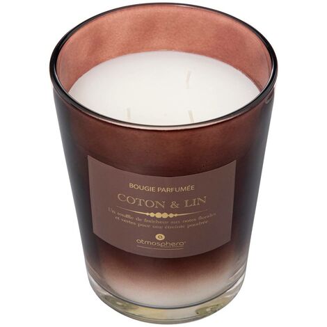 Bougie parfumée Alma 855g pot verre coton - Atmosphera créateur d'intérieur