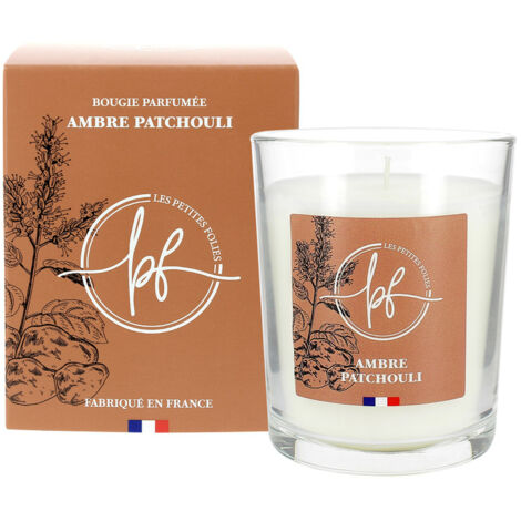 Bougie Parfumée Ambre Patchouli 180g Avec Etui - Les Petites Folies
