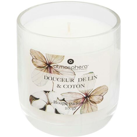 Bougie parfumée cloche Oudy 200g fleur de coton - Atmosphera créateur d'intérieur