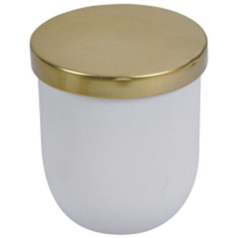 Bougie Parfumée & Couvercle "Mystic" 8cm Blanc
