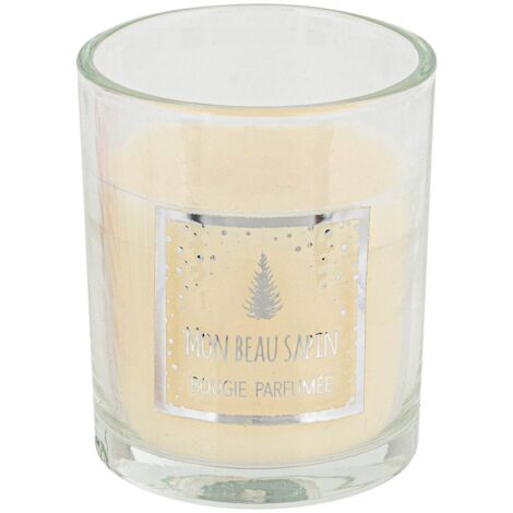 Bougie parfumée cracker 89 gr avec pot en verre assorti - Atmosphera créateur d'intérieur