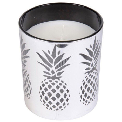 Bougie Parfumée Déco en Verre "Élégant" 10cm Argent