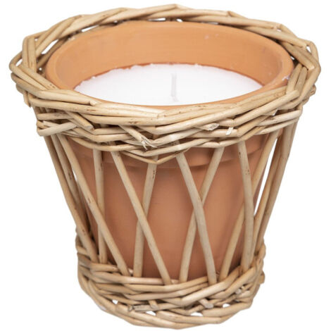 Bougie Parfumée en Rotin "Carmen" 120g Citronnelle