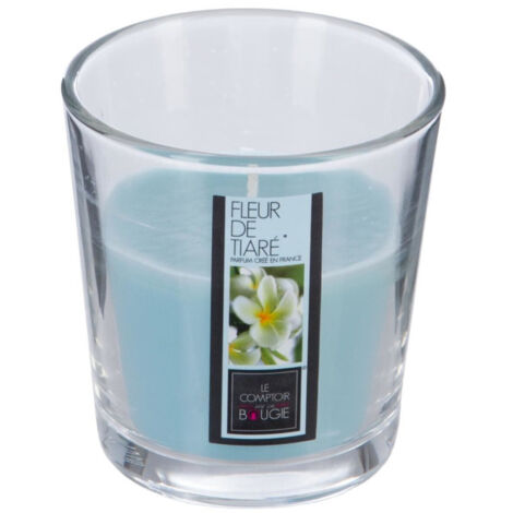 Bougie Parfumée en Verre "Nina" 90g Fleur Tiaré