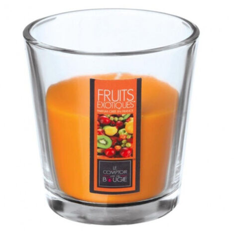 Bougie Parfumée en Verre "Nina" 90g Fruits Exotiques
