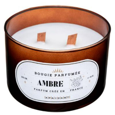 Bougie Parfumée en Verre "Snow" 470g Ambre