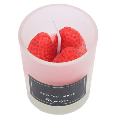 Bougie parfumée fruit rouge - Décoration maison romantique et portable - Cadeau parfait pour intérieur