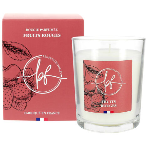 Bougie Parfumée Fruits Rouges 180g Avec Etui - Les Petites Folies