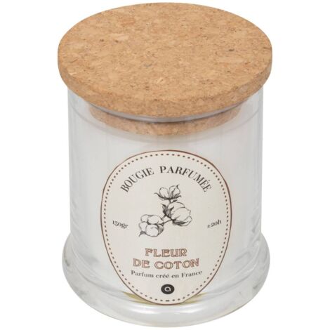 Bougie parfumée Hapo 150g pot en verre avec couvercle coton - Atmosphera créateur d'intérieur