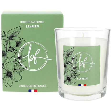 Bougie Parfumée Jasmin 180g Avec Etui - Les Petites Folies