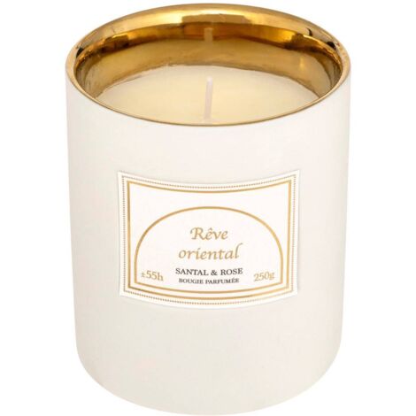Bougie parfumée Lucia blanc 250g - Atmosphera créateur d'intérieur
