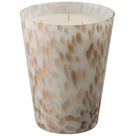 Bougie Parfumée "Neon Night" 19cm Blanc & Or
