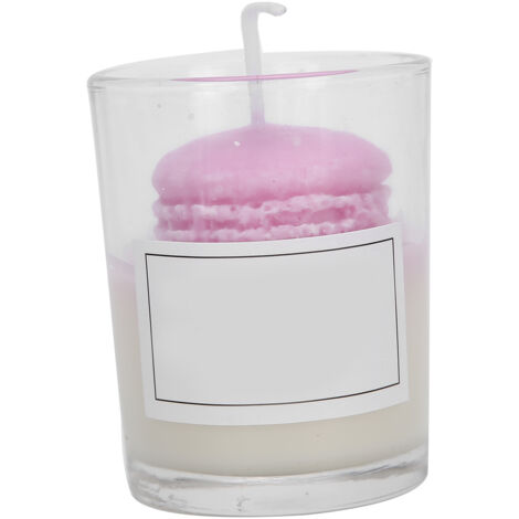 Bougie parfumée portable mignonne pour décoration maison, cadeau romantique en verre violet