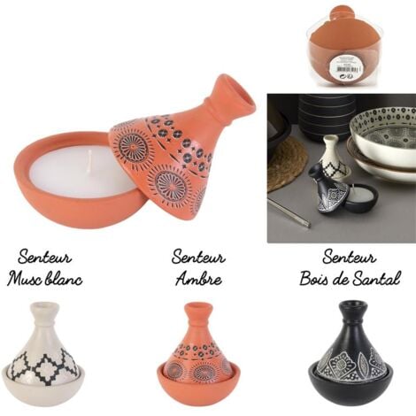 MOBILIBRICO Bougie Parfumee Tajine Ceramique H10cm 4 4