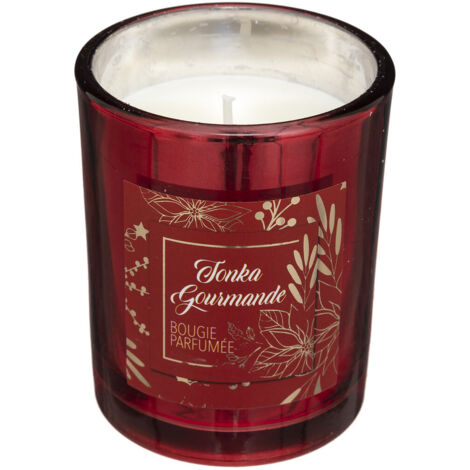 Bougie parfumée Tonka gourmande Pot  en verre 210G - Feeric Christmas