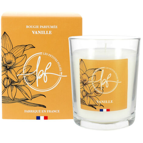 Bougie Parfumée Vanille 180g Avec Etui - Les Petites Folies