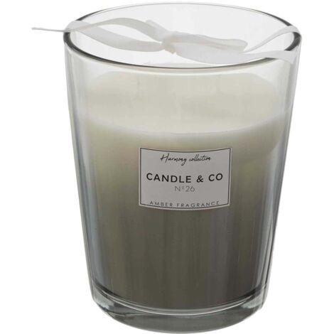Bougie parfumée - Vase - Harmony - D 13 x H 16 cm - Gris - Livraison gratuite